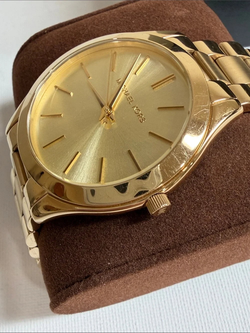 Michael Kors Men's Gold Stainless Steel Bracelet Watch with Matching Dial